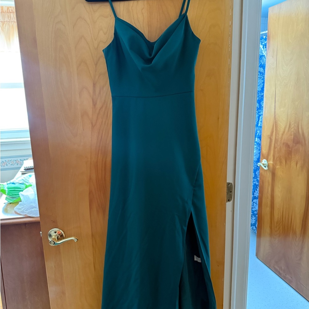 Elegant Teal Sleeveless Dress
